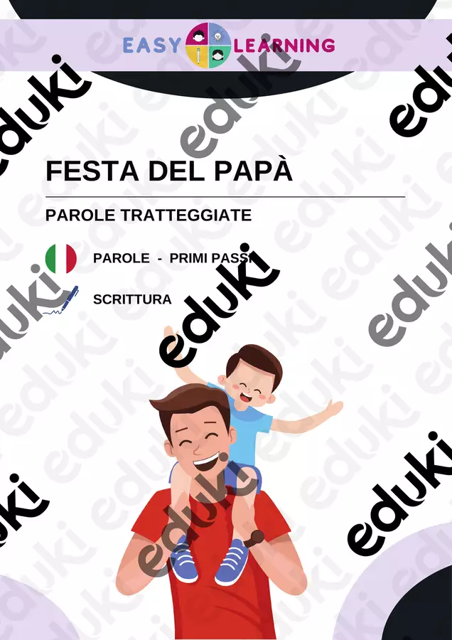 Impara a Scrivere con la Festa del Papà Esercizi - Impara a Scrivere con la Festa del Papà - Easy Learning Academy - Pagina di copertina