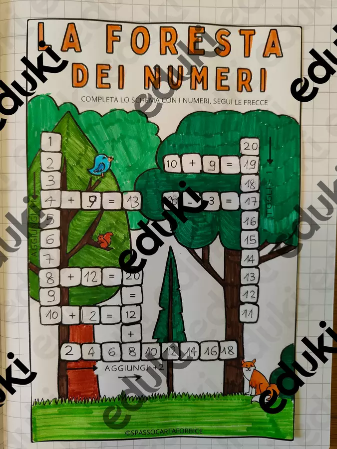 FORESTA DEI NUMERI - gioco matematico classe prima 21 marzo Esercizi - FORESTA DEI NUMERI - gioco matematico classe prima 21 marzo - Spassocartaforbice - Pagina di copertina