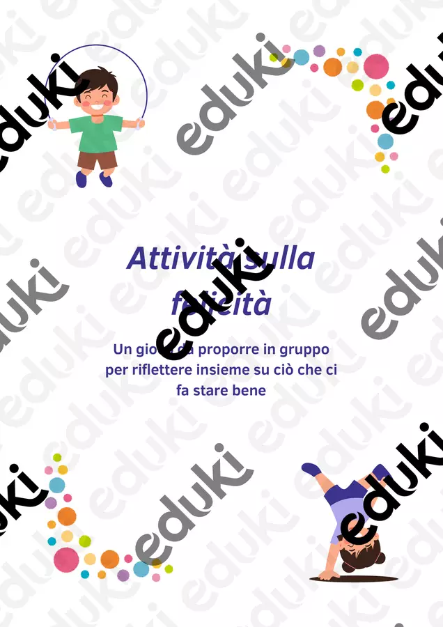 Attività gruppale sulla felicità - Giornata della Felicità Clipart / Immagini originali - Attività gruppale sulla felicità - Giornata della Felicità - Psicologianelcassetto - Pagina di copertina