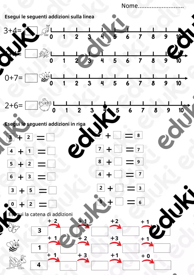 Verifica addizioni entro il nove e problemi Esercizi - Verifica addizioni entro il nove e problemi - Rosymaestra - Pagina di copertina