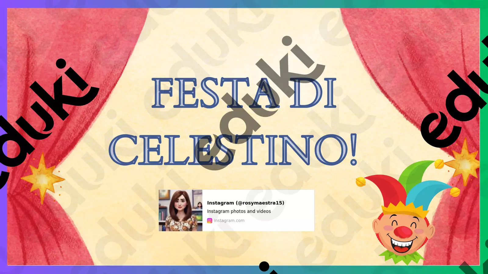 FESTA DI CELESTINO : Alla scoperta del suono dolce di C Materiale di supporto/inclusione - FESTA DI CELESTINO : Alla scoperta del suono dolce di C - Rosymaestra - Pagina di copertina