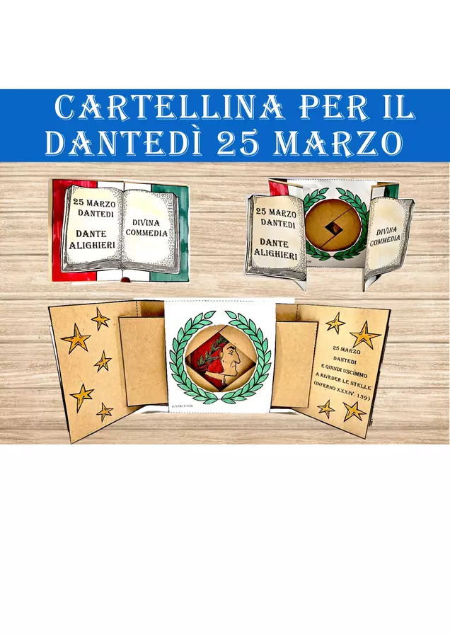 📘 CARTELLINA PER IL DANTEDÌ – 25 MARZO Flashcard - 📘 CARTELLINA PER IL DANTEDÌ – 25 MARZO - Nikki_Giochi - Pagina di copertina