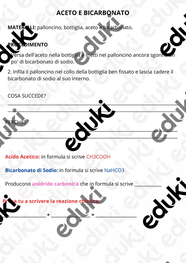 REAZIONE CHIMICA, descrizione esperimento Esperimenti - REAZIONE CHIMICA, descrizione esperimento - Maestra Arianna 🌻 - Pagina di copertina
