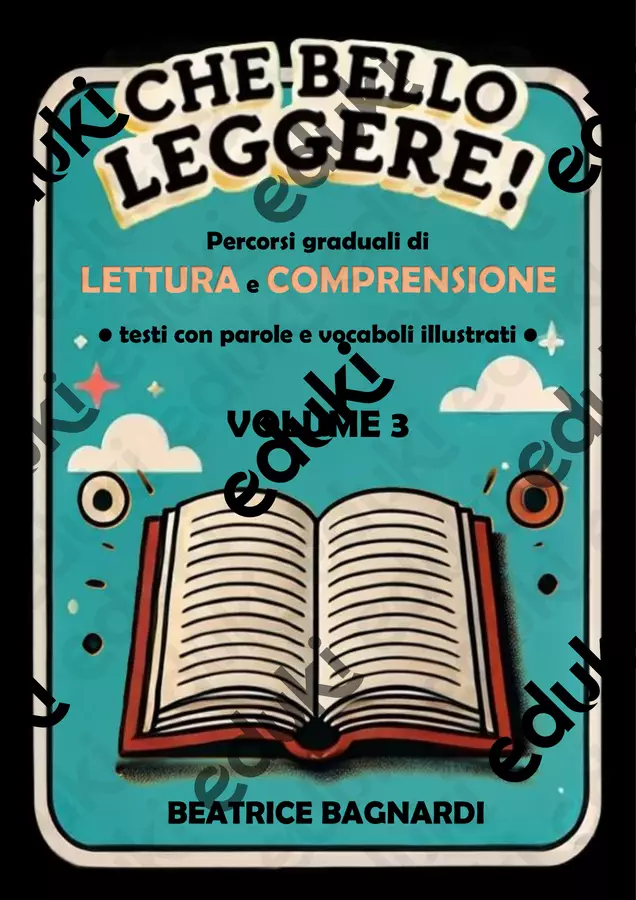 Vol.3 CHE BELLO LEGGERE: dalle immagini alle parole. Esercizi - Vol.3 CHE BELLO LEGGERE: dalle immagini alle parole. - BeaBa - maestra - - Pagina di copertina