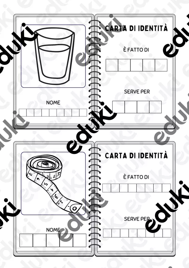 CARTA IDENTITà OGGETTI (MATERIALI) Esercizi - CARTA IDENTITà OGGETTI (MATERIALI) - maestra.giorgia - Pagina di copertina