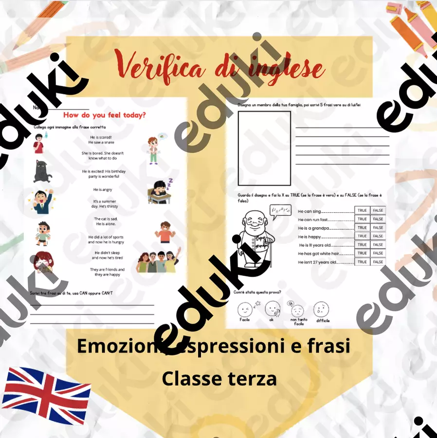 How do you feel today - classe terza inglese Esercizi - How do you feel today - classe terza inglese - Caterina Borello - Pagina di copertina
