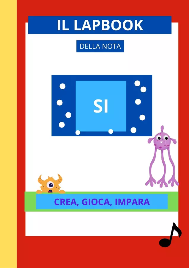 LAPBOOK "LA NOTA SI"_Pacchetto matrici + schede didattiche Materiale di supporto/inclusione - LAPBOOK "LA NOTA SI"_Pacchetto matrici + schede didattiche - Obladà Music - Pagina di copertina