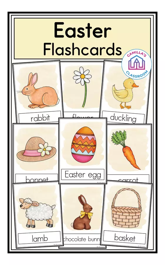 Easter Flashcards Flashcard - Easter Flashcards - Camilla's Classroom - Pagina di copertina
