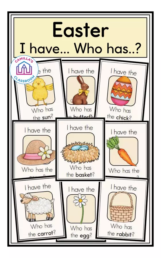 Easter - I have.. Who has..? Game Giochi - Easter - I have.. Who has..? Game - Camilla's Classroom - Pagina di copertina