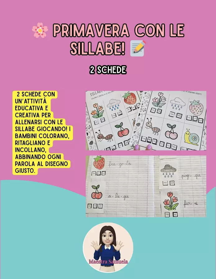 🌸 Primavera con le sillabe! 📝 Esercizi - 🌸 Primavera con le sillabe! 📝 - Maestra Samuela - Pagina di copertina
