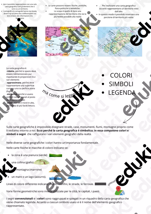 geografia leggere le mappe Materiale di supporto/inclusione - geografia leggere le mappe - MaestraCarolina - Pagina di copertina