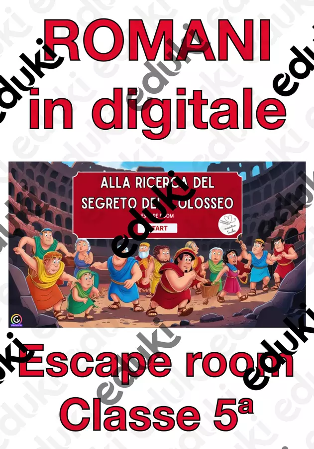 Escape digitale: Alla ricerca del segreto del Colosseo Materiale interattivo - Escape digitale: Alla ricerca del segreto del Colosseo - La maestra Erika - Pagina di copertina