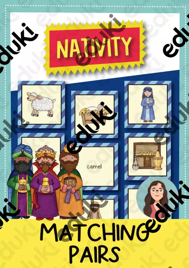 Christmas Story Matching Pairs Game (English) / Gioco delle coppie di storie di Natale (Inglese) Flashcard - Christmas Story Matching Pairs Game (English) / Gioco delle coppie di storie di Natale (Inglese) - Brighter Day Classroom - Pagina di copertina