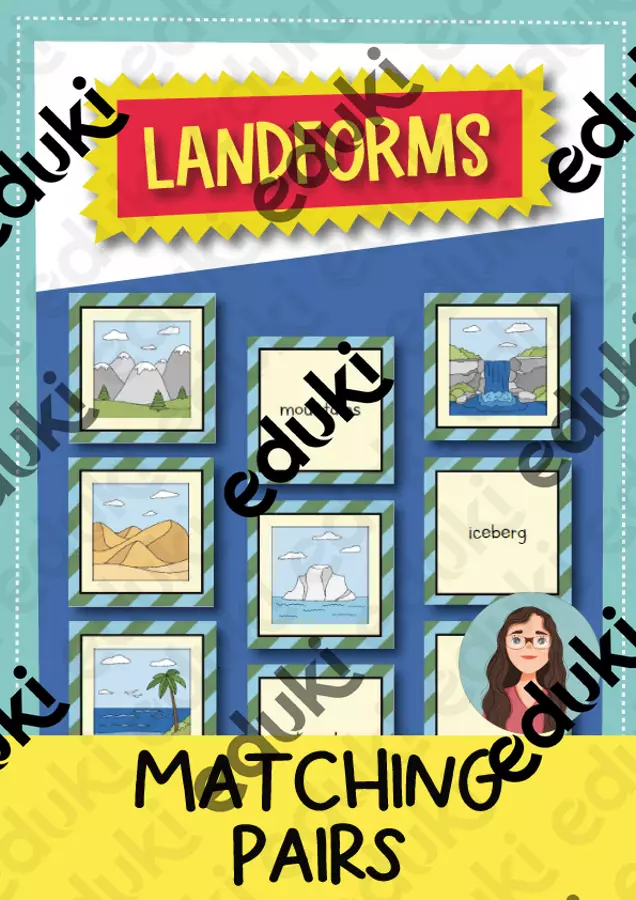 Landforms Matching Pairs Game (English) / Gioco delle coppie di forme del suolo (inglese) Schede informative - Landforms Matching Pairs Game (English) / Gioco delle coppie di forme del suolo (inglese) - Brighter Day Classroom - Pagina di copertina