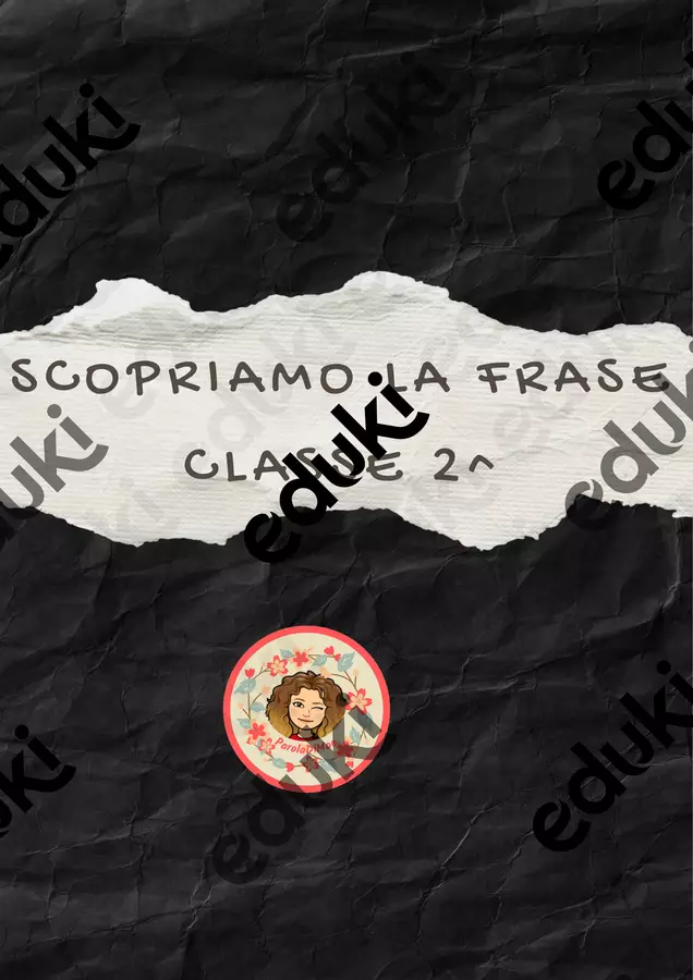 Scopriamo la frase! - percorso operativo Esercizi - Scopriamo la frase! - percorso operativo - Paroladimae - Pagina di copertina