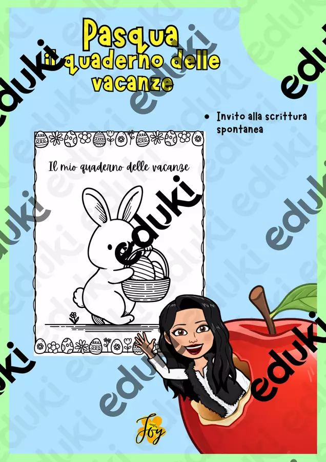 Il mio quaderno delle vacanze - tema Pasqua Altro tipo di materiale - Il mio quaderno delle vacanze - tema Pasqua - MaestraJoy - Pagina di copertina