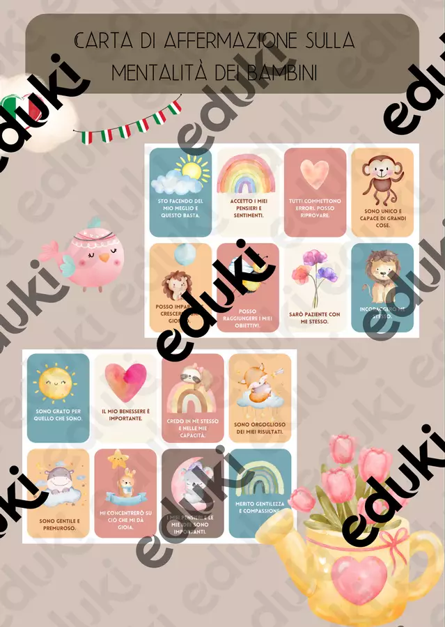 Carte di Affermazioni per Bambini – Incoraggiamento e Fiducia per Ogni Giorno Flashcard - Carte di Affermazioni per Bambini – Incoraggiamento e Fiducia per Ogni Giorno - Teachingsaurus Rex - Pagina di copertina