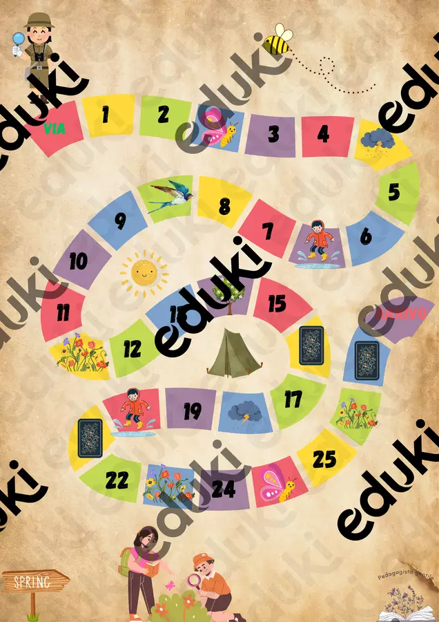 Il Gioco dell’Oca della Primavera – Esplora la Natura Flashcard - Il Gioco dell’Oca della Primavera – Esplora la Natura - Pedagogista gentile - Pagina di copertina