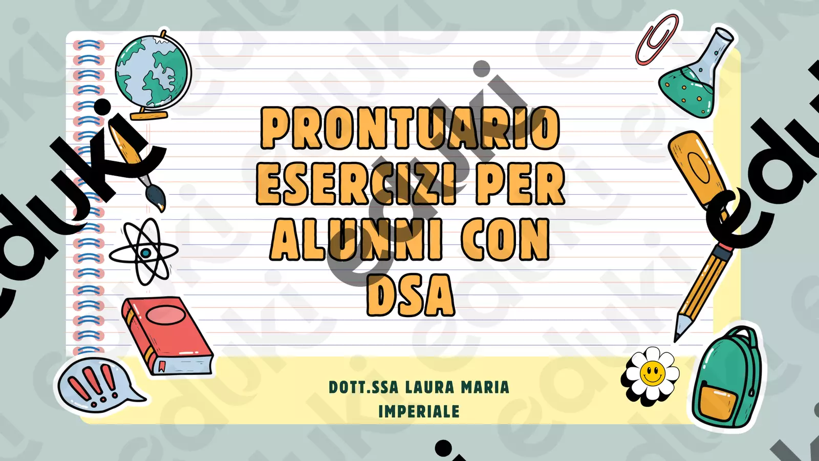 PRONTUARIO ATTIVITA' Esercizi - PRONTUARIO ATTIVITA' - PROF. LAURA - Pagina di copertina