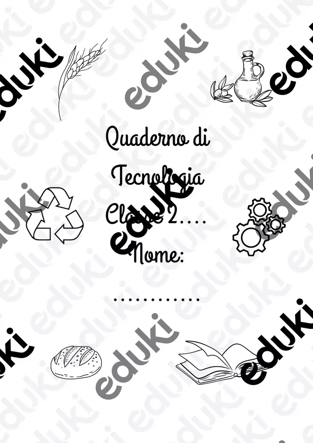 Quaderno di Tecnologia Classe 2 Esercizi - Quaderno di Tecnologia Classe 2 - Maestradituttounpò - Pagina di copertina