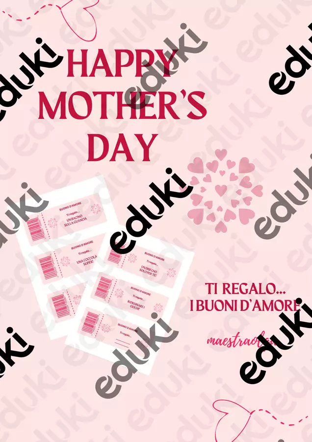 Festa della mamma- I miei buoni d'amore Materiale per pittura e bricolage - Festa della mamma- I miei buoni d'amore - maestraolga88 - Pagina di copertina
