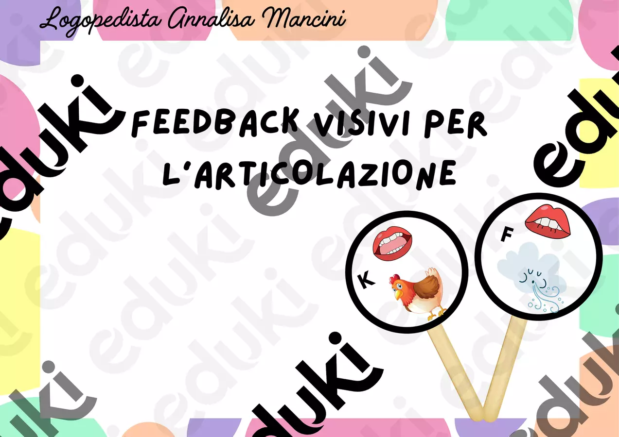 Immagini per l'articolazione in logopedia: feedback visivi Flashcard - Immagini per l'articolazione in logopedia: feedback visivi - Logopedista Annalisa Mancini - Pagina di copertina