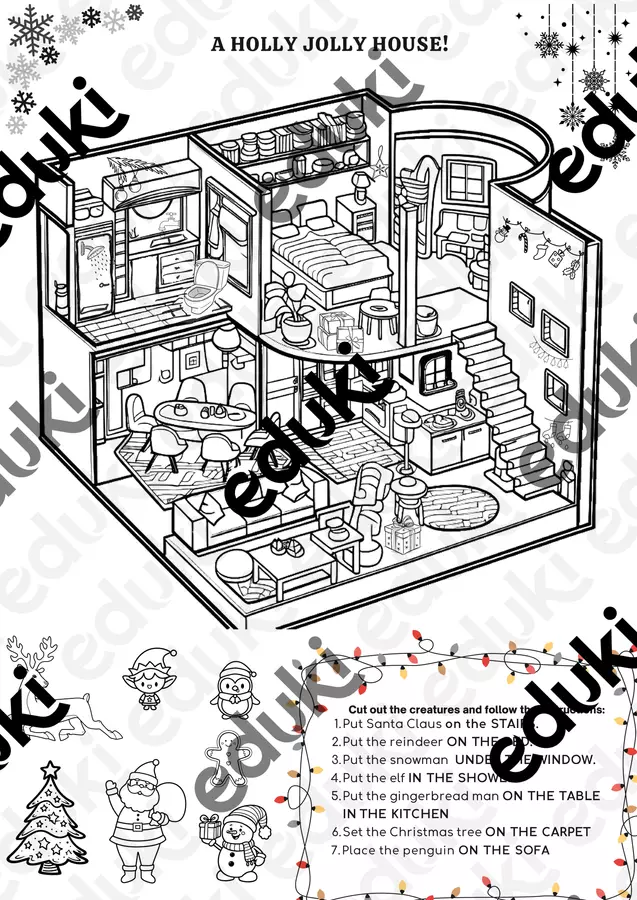 CUT and paste HOUSE XMAS COMPR. Esercizi - CUT and paste HOUSE XMAS COMPR. - SmartLearning! - Pagina di copertina