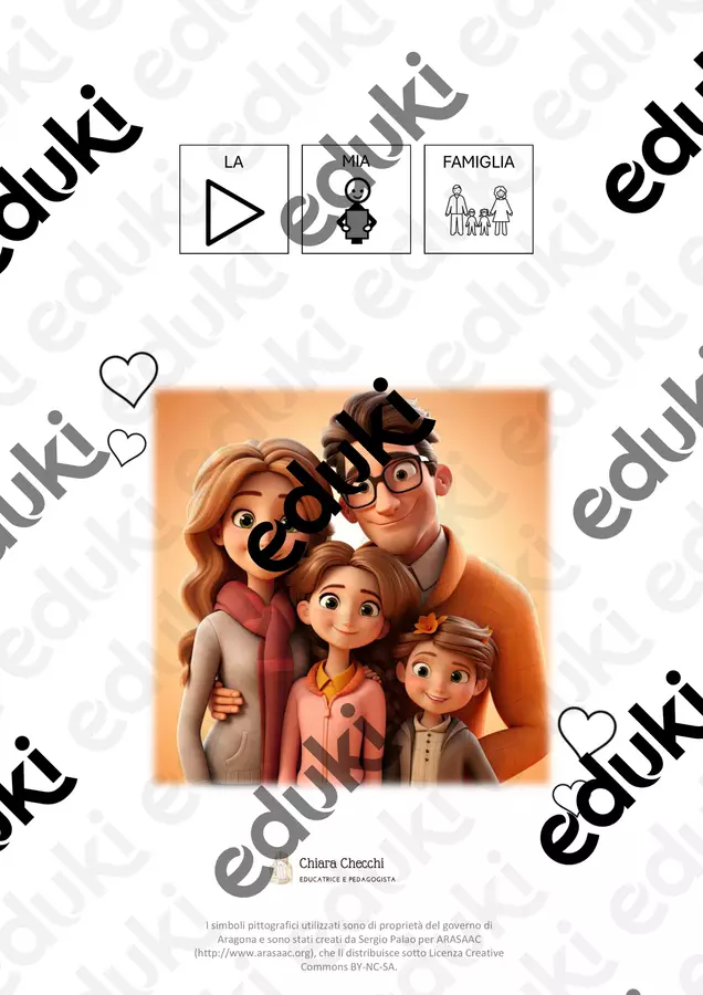 LA MIA FAMIGLIA - libro in CAA Materiale di supporto/inclusione - LA MIA FAMIGLIA - libro in CAA - educativamente_chiara - Pagina di copertina