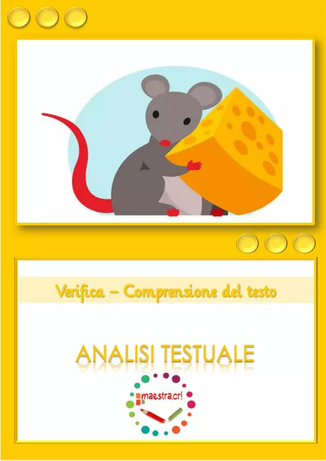 Comprensione del testo: "Il topo Federico" di Leo Lionni Esercizi - Comprensione del testo: "Il topo Federico" di Leo Lionni - maestra.cri - Pagina di copertina