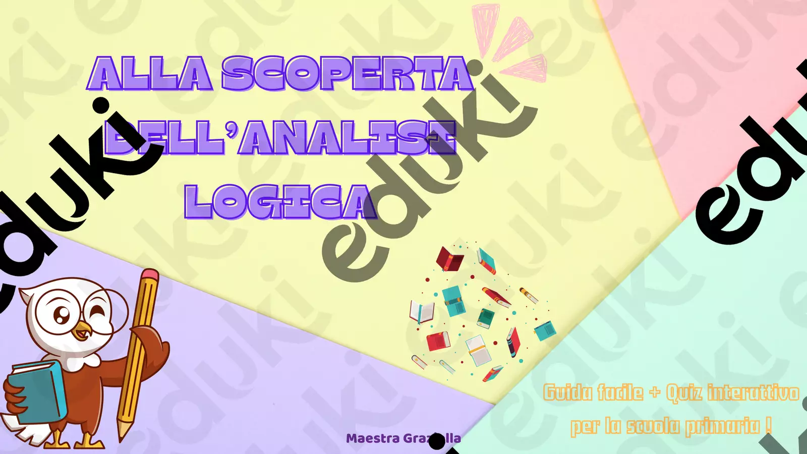 Quiz interattivo di analisi logica per bambini di quinta primaria Esercizi - Quiz interattivo di analisi logica per bambini di quinta primaria - Maestra_Graziella💕 - Pagina di copertina