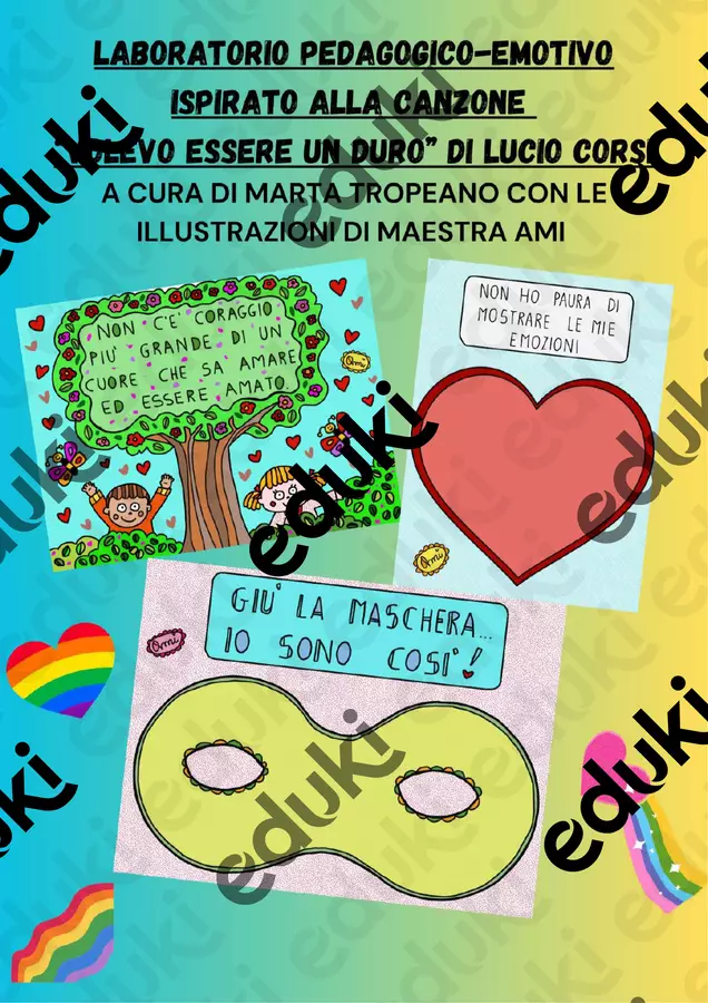 Laboratorio Pedagogico-Emotivo ispirato a "Volevo essere un duro" di Lucio Corsi Giochi - Laboratorio Pedagogico-Emotivo ispirato a "Volevo essere un duro" di Lucio Corsi - Cuor-Arte - Pagina di copertina
