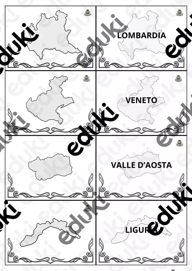 ITALIA SETTENTRIONALE - carte regioni e carta politica Materiale di supporto/inclusione - ITALIA SETTENTRIONALE - carte regioni e carta politica - TeacherBee - Pagina di copertina