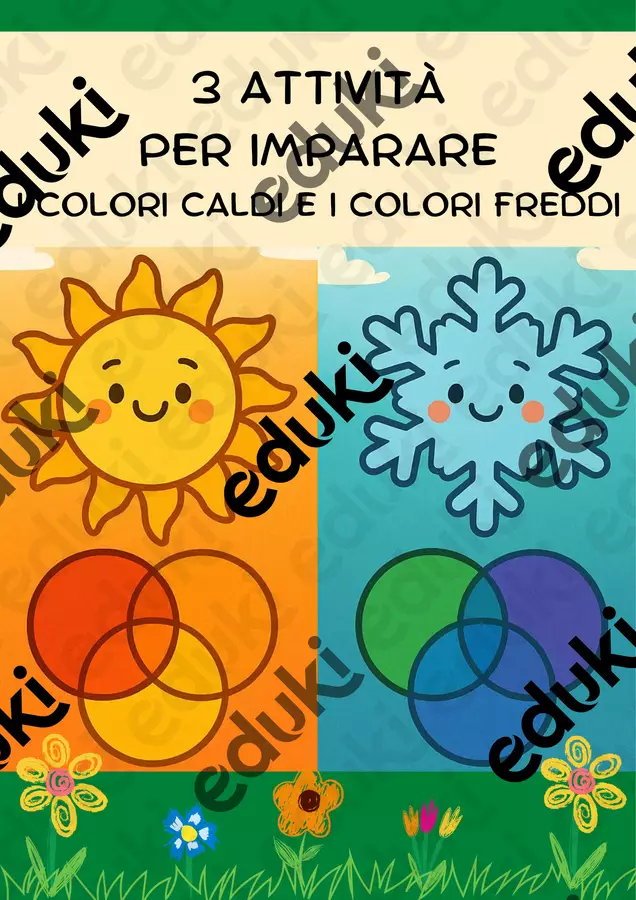 3 Attività per imparare i colori caldi e freddi Materiale di supporto/inclusione - 3 Attività per imparare i colori caldi e freddi - SostegnO 2.0 - Pagina di copertina