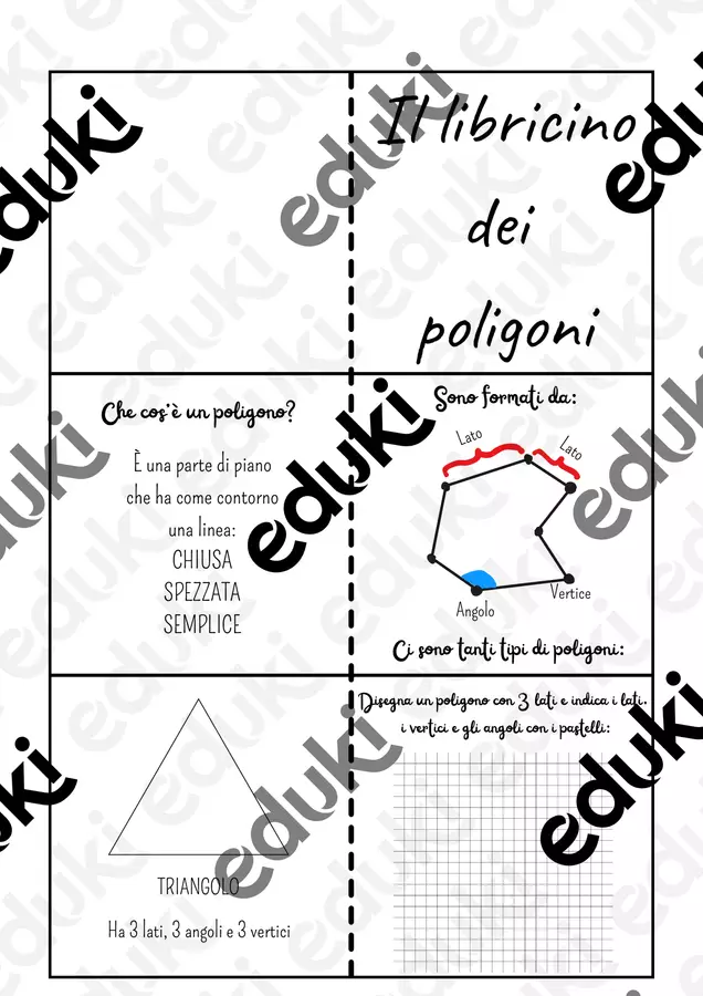 Il libricino dei poligoni 📐📏 Esercizi - Il libricino dei poligoni 📐📏 - EschEDUcative - Pagina di copertina