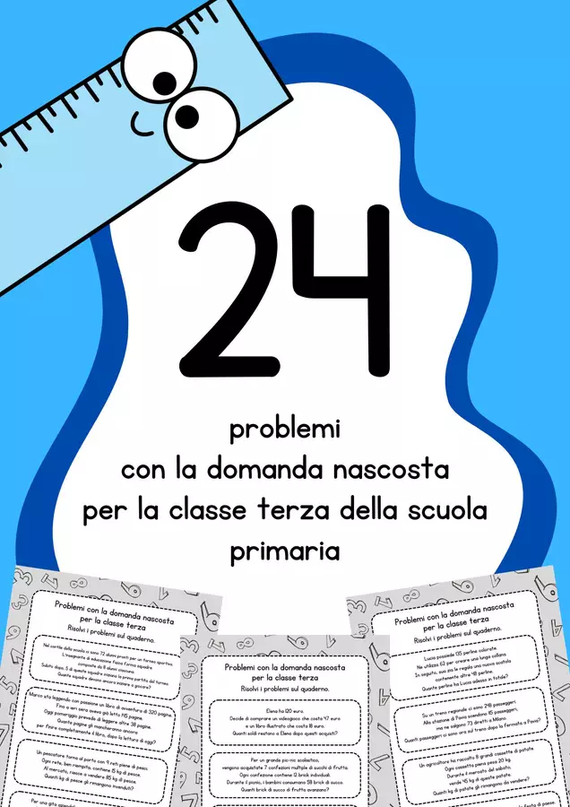 Problemi con la domanda nascosta Esercizi - Problemi con la domanda nascosta - MilleLibriPerBambini - Pagina di copertina