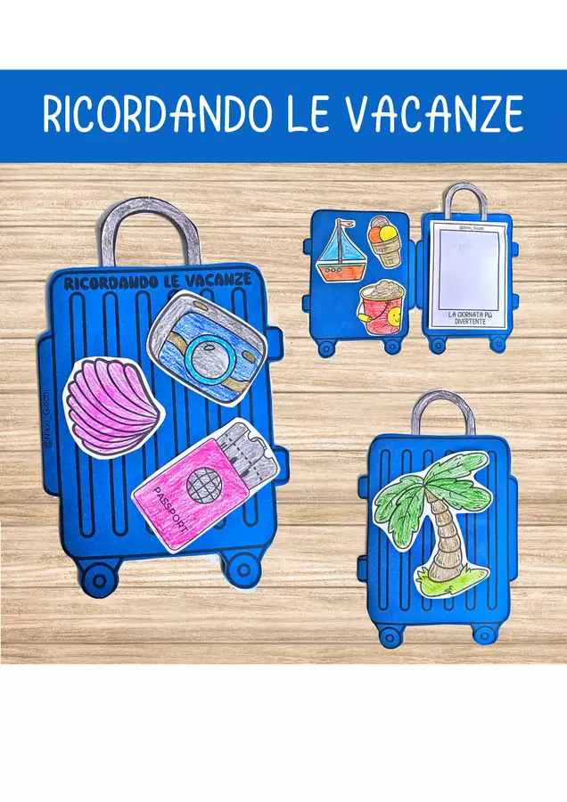 Ricordando le vacanze (attività per l’accoglienza – scuola primaria) Flashcard - Ricordando le vacanze (attività per l’accoglienza – scuola primaria) - Nikki_Giochi - Pagina di copertina