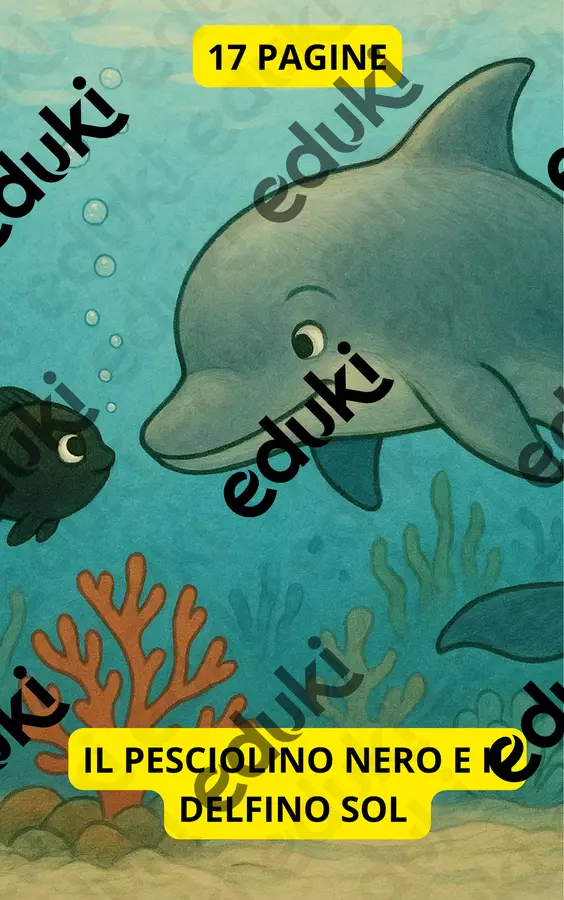 Il PESCIOLINO Neri e il delfino Sol Materiale di supporto/inclusione - Il PESCIOLINO Neri e il delfino Sol - Teacher Fra Bonny - Pagina di copertina