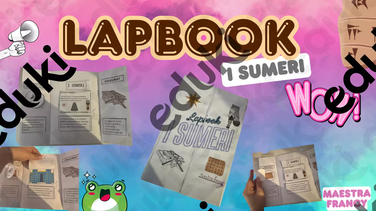 LAPBOOK , I SUMERI Materiale di supporto/inclusione - LAPBOOK , I SUMERI - Teacher Fra Bonny - Pagina di copertina