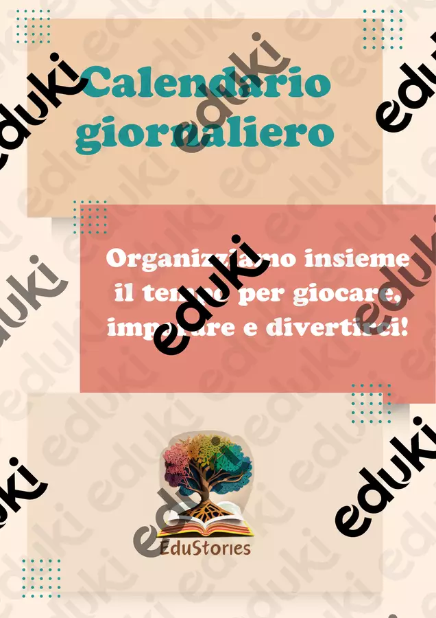 Calendario giornaliero EduStories Materiale di supporto/inclusione - Calendario giornaliero EduStories - EduStories - Pagina di copertina