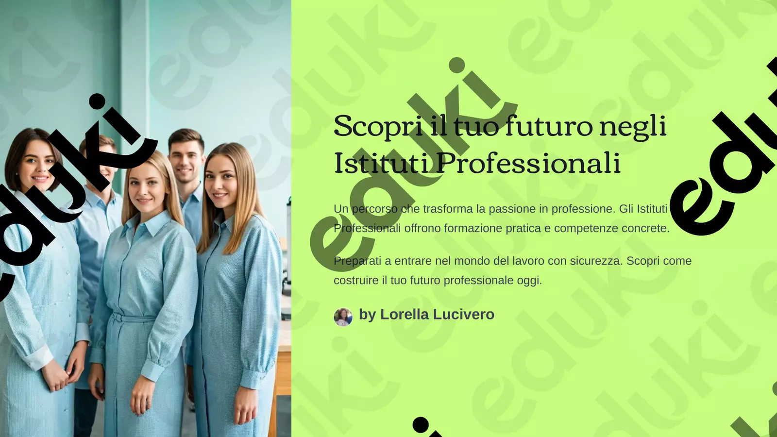 Miniguida: gli istituti professionali in Italia Materiale di supporto/inclusione - Miniguida: gli istituti professionali in Italia - ai_humanitas_ inclass - Pagina di copertina