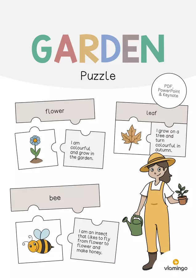 Garden / Giardino: Puzzle (Puzzle per la lezione d'inglese) Materiale interattivo - Garden / Giardino: Puzzle (Puzzle per la lezione d'inglese) - vlamingo - Pagina di copertina