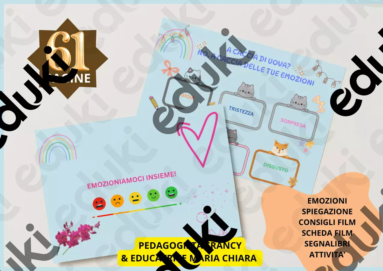Emozioniamoci insieme! COLLABORAZIONE WITH EDUCATRICE & PEDAGOGISTA Materiale di supporto/inclusione - Emozioniamoci insieme! COLLABORAZIONE WITH EDUCATRICE & PEDAGOGISTA - PedagogistaFrancy&educatriceMaryChiara - Pagina di copertina