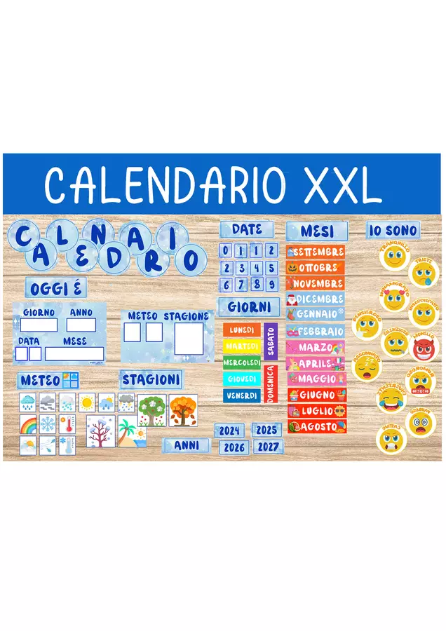📅 MEGA CALENDARIO DI CLASSE Flashcard - 📅 MEGA CALENDARIO DI CLASSE - Nikki_Giochi - Pagina di copertina