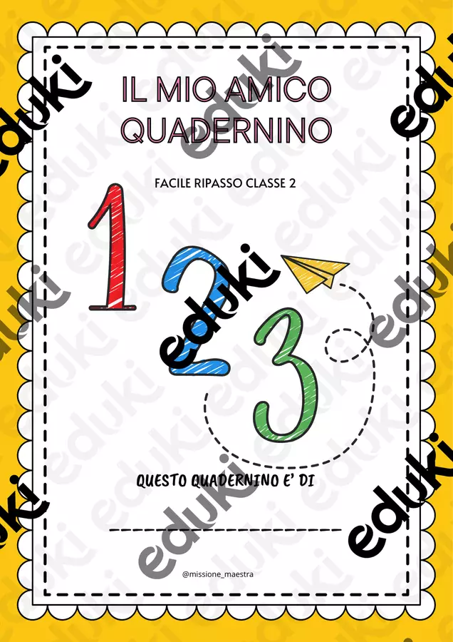 AMICO Quadernino MAT - CLASSE SECONDA Esercizi - AMICO Quadernino MAT - CLASSE SECONDA - missione_maestra - Pagina di copertina