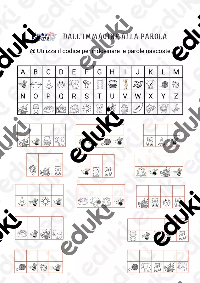 Parole in codice binario Esercizi - Parole in codice binario - Roberta Manca 🩷 la maestra di sostegno. - Pagina di copertina