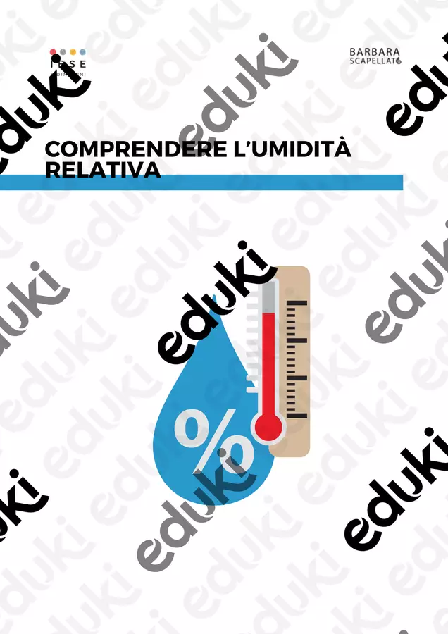 Comprendere l'umidità relativa Esperimenti - Comprendere l'umidità relativa - Barbara Scapellato - IBSE e dintorni - Pagina di copertina