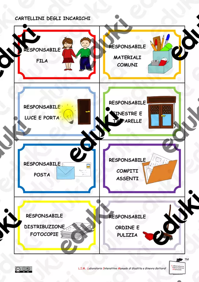 L’AULA COGESTITA: il cartellone degli incarichi Altro tipo di materiale - L’AULA COGESTITA: il cartellone degli incarichi - Laboratorio Interattivo Manuale - Pagina di copertina