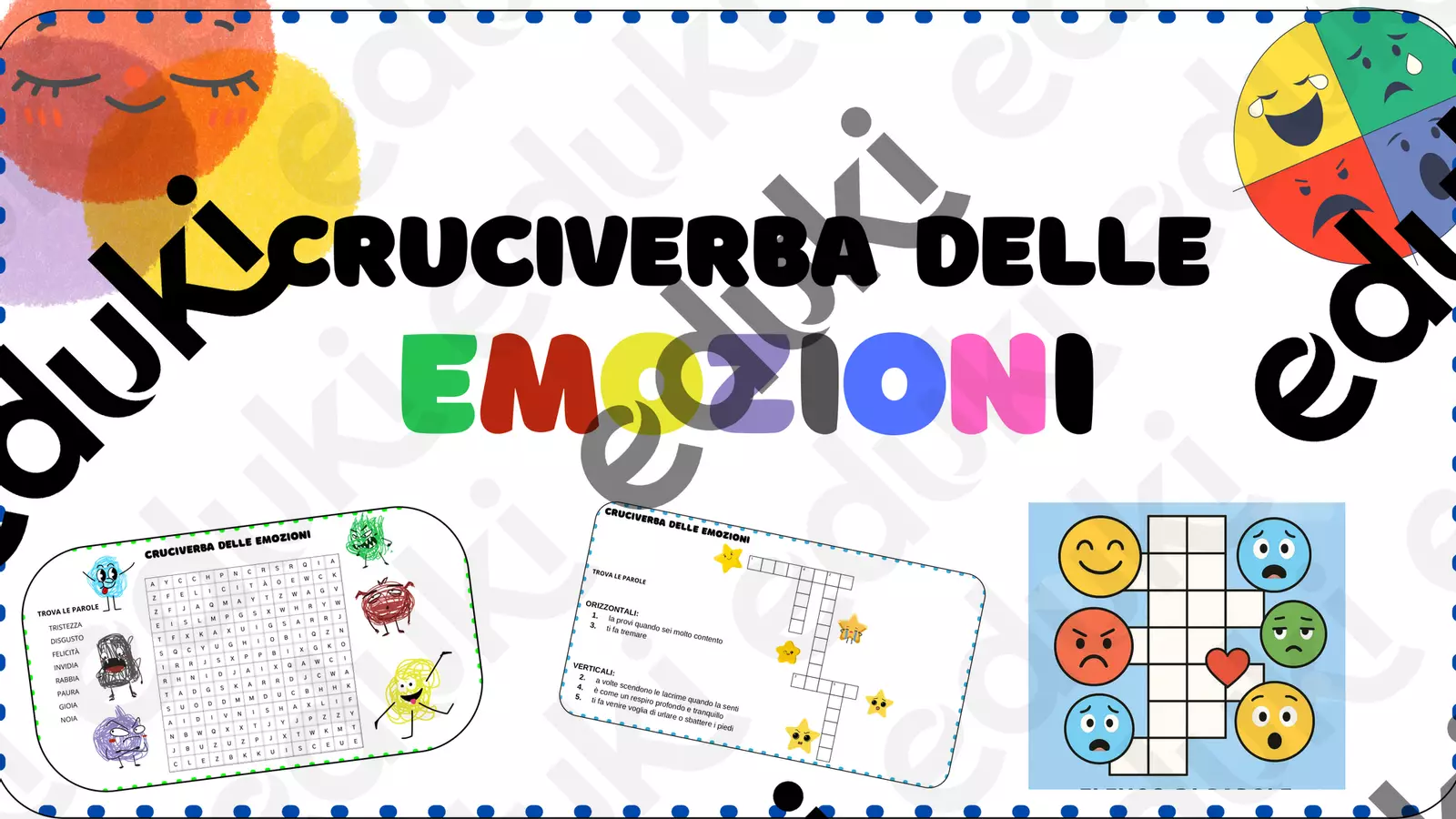 Cruciverba delle Emozioni Esercizi - Cruciverba delle Emozioni - SostegnO 2.0 - Pagina di copertina