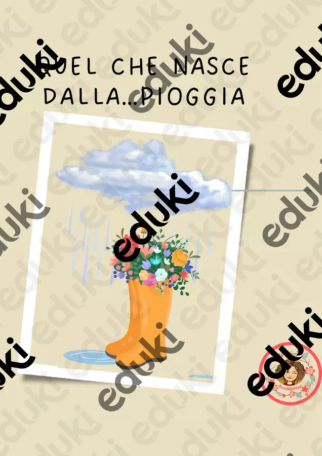 Quel che nasce...dalla pioggia Schede informative - Quel che nasce...dalla pioggia - Paroladimae - Pagina di copertina