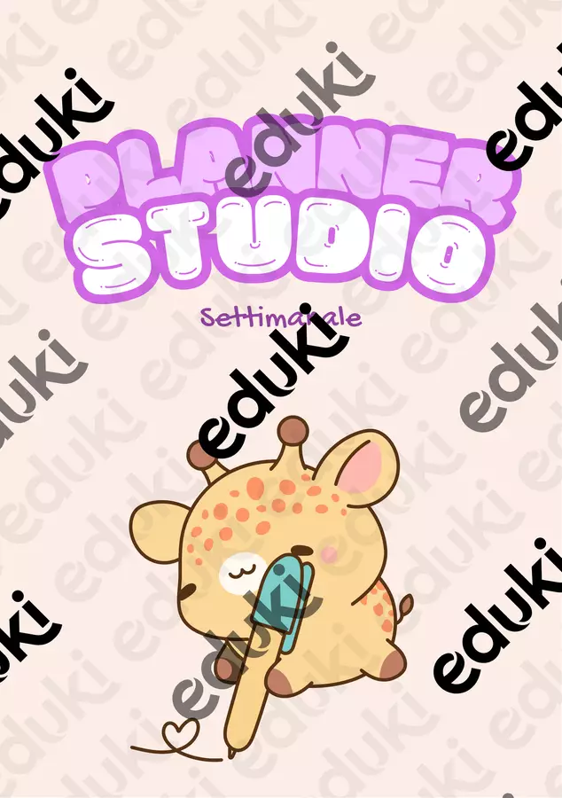 📔 Planner studio settimanale 🌸 Materiale di supporto/inclusione - 📔 Planner studio settimanale 🌸 - MaestraCarolinaa - Pagina di copertina